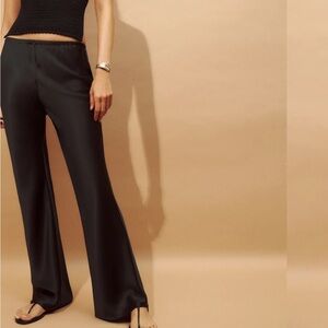 Reformation Gale Satin Mid Rise Bias Pant